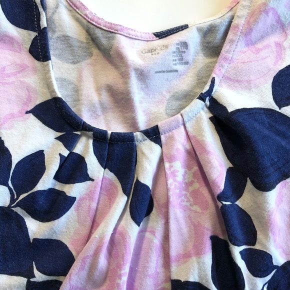 Gap Kids 13Y Floral Print No-Sleeve Shirt Not Used - Picture 5 of 6